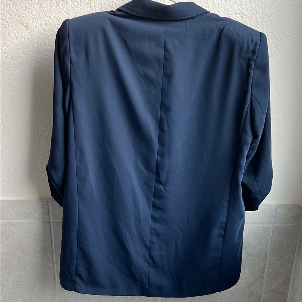 Zara Women's Deep Navy Blue Blazer - Picture 3 of 5